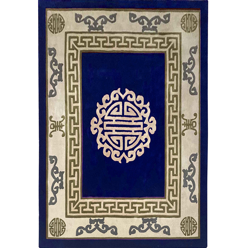 Oriental Living Room Rug Multi Color Geometric Patterned Indoor Rug Polypropylene Pet Friendly Anti-Slip Backing Carpet Blue Clearhalo 'Area Rug' 'Rug' 2334451