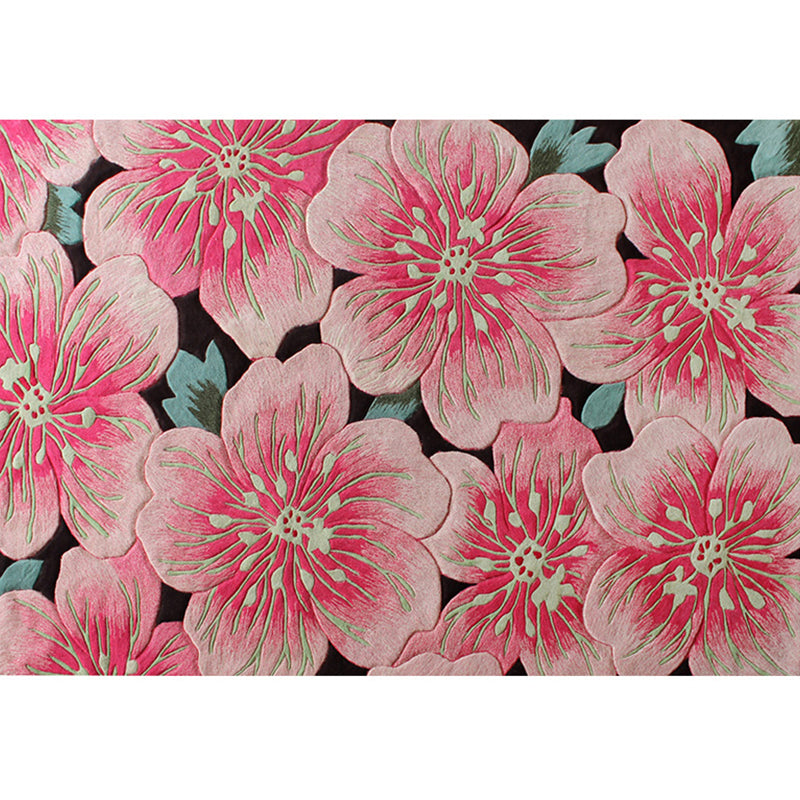 French Country Flower Print Rug Multi Colored Polypropylene Carpet Anti-Slip Backing Stain-Resistant Indoor Rug for Decoration Pink Clearhalo 'Area Rug' 'French Country' 'Rugs' Rug' 2334458