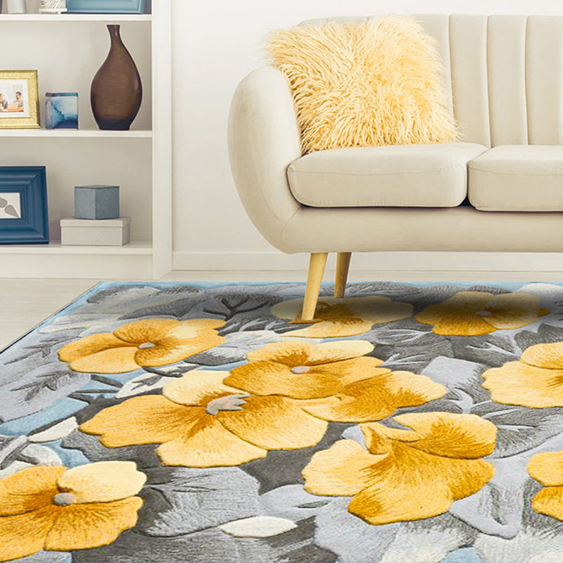French Country Flower Print Rug Multi Colored Polypropylene Carpet Anti-Slip Backing Stain-Resistant Indoor Rug for Decoration Clearhalo 'Area Rug' 'French Country' 'Rugs' Rug' 2334459
