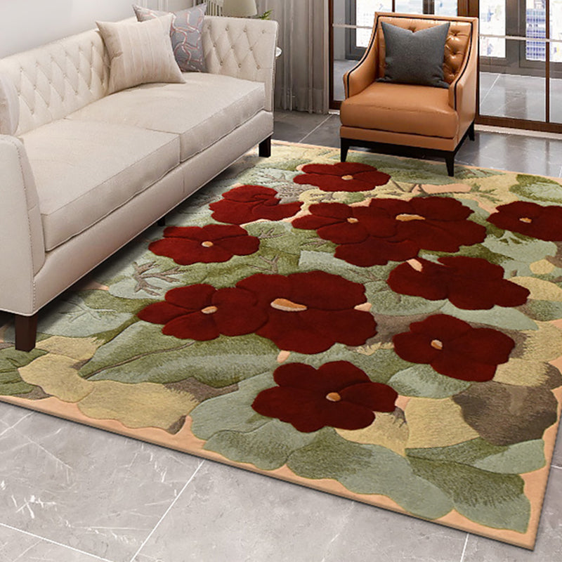 French Country Flower Print Rug Multi Colored Polypropylene Carpet Anti-Slip Backing Stain-Resistant Indoor Rug for Decoration Clearhalo 'Area Rug' 'French Country' 'Rugs' Rug' 2334462