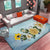 Minimalist Living Room Rug Multi Color Plant Patterned Rug Synthetics Anti-Slip Backing Easy Care Area Carpet Light Blue-Yellow Clearhalo 'Area Rug' 'Modern' 'Rugs' Rug' 2335018