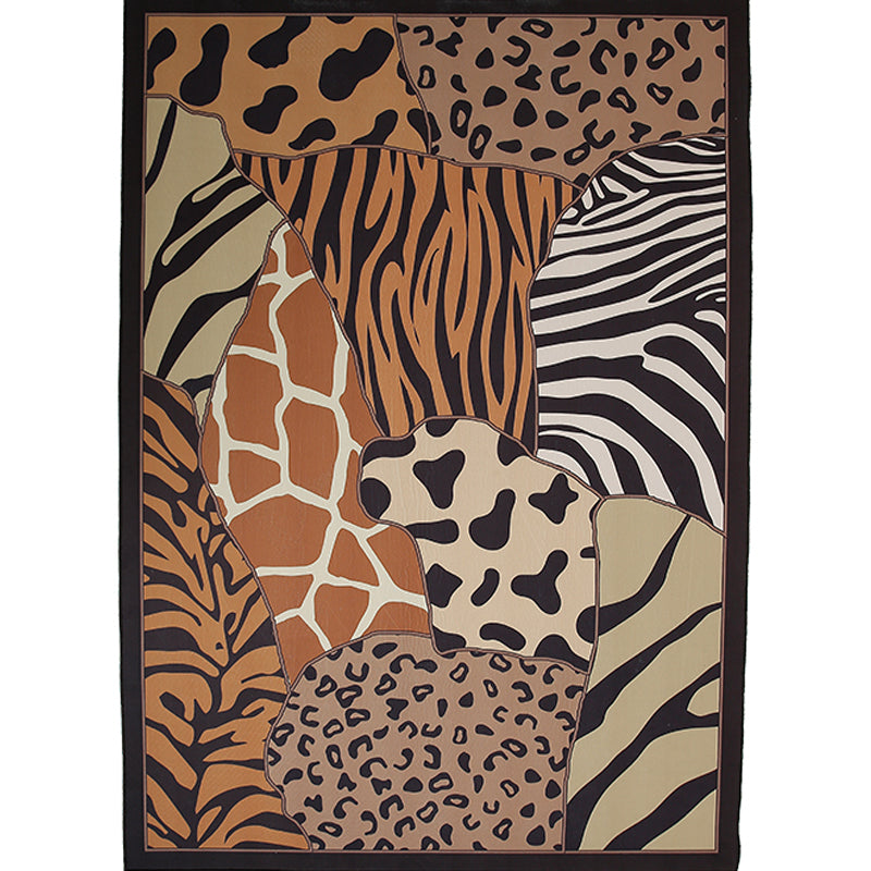 Brown Casual Rug Polypropylene Animal Printed Indoor Rug Non-Slip Backing Pet Friendly Area Carpet for Home Decoration Clearhalo 'Area Rug' 'Casual' 'Rugs' Rug' 2335029