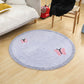 Cute Cartoon Print Rug Multi Colored Cotton Indoor Rug Non-Slip Backing Stain-Resistant Area Carpet with Tassel for Room Purple 3'11" x 3'11" Clearhalo 'Area Rug' 'Rug' 2335059