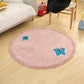 Cute Cartoon Print Rug Multi Colored Cotton Indoor Rug Non-Slip Backing Stain-Resistant Area Carpet with Tassel for Room Nude Pink 3'11" x 3'11" Clearhalo 'Area Rug' 'Rug' 2335060