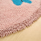 Cute Cartoon Print Rug Multi Colored Cotton Indoor Rug Non-Slip Backing Stain-Resistant Area Carpet with Tassel for Room Clearhalo 'Area Rug' 'Rug' 2335063