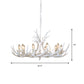 Resin Candelabra Chandelier Lamp Farmhouse 4/6/8-Head Living Room Pendant Ceiling Light in White Clearhalo 'Ceiling Lights' 'Chandeliers' Lighting' options 233507