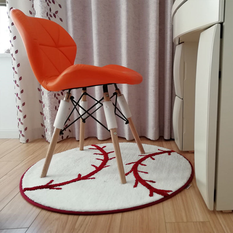 Casual Kids Bedroom Rug Multi Colored 3D Print Indoor Rug Polyster Anti-Slip Backing Pet Friendly Area Carpet White 2'7" x 2'7" Clearhalo 'Area Rug' 'Rug' 2335077