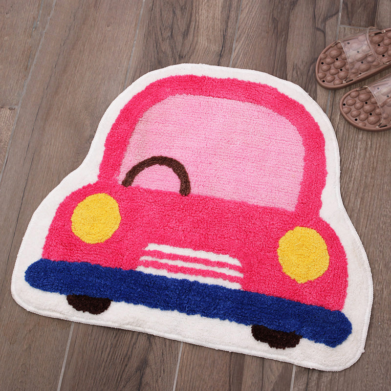 Creative Kids Room Rug Multi Colored 3D Patterned Indoor Rug Cotton Blend Anti-Slip Pet Friendly Area Carpet Pink 1'8" x 2'2" Clearhalo 'Area Rug' 'Rug' 2335095