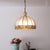 Dome Frosted Glass Hanging Chandelier Retro 6 Heads Brass Ceiling Pendant Light for Dining Room Brass Clearhalo 'Ceiling Lights' 'Chandeliers' 'Glass shade' 'Glass' 'Pendant Lights' Lighting' 233512