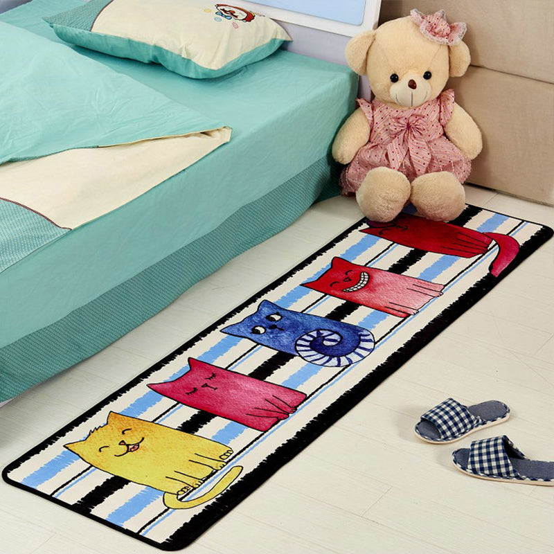 Minimalist Cartoon Printed Rug Multi Colored Polyster Indoor Rug Non-Slip Backing Pet Friendly Area Carpet for Kids Room Clearhalo 'Area Rug' 'Rug' 2335134