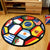 Modern Sport Printed Rug Red Nylon Indoor Rug Anti-Slip Backing Pet Friendly Easy Care Area Carpet for Childrens Room Red 2'7" x 2'7" Clearhalo 'Area Rug' 'Rug' 2335162