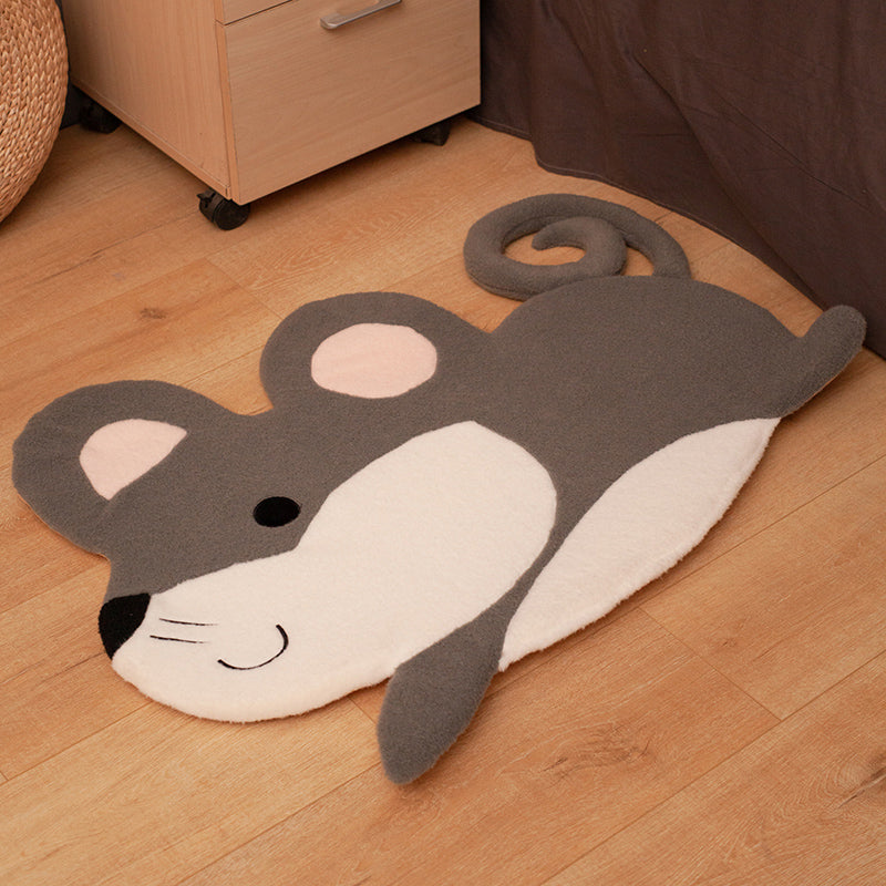 Casual Bedroom Rug Multi Colored Cartoon Printed Area Carpet Lamb Wool Non-Slip Backing Pet Friendly Indoor Rug Dark Gray 2'4" x 2'11" Clearhalo 'Area Rug' 'Rug' 2335181