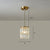 Dining Room Pendulum Light Modern Gold Drop Pendant with Cylinder Prismatic Crystal Shade Gold 5" Clearhalo 'Ceiling Lights' 'Modern Pendants' 'Modern' 'Pendant Lights' 'Pendants' Lighting' 2335873