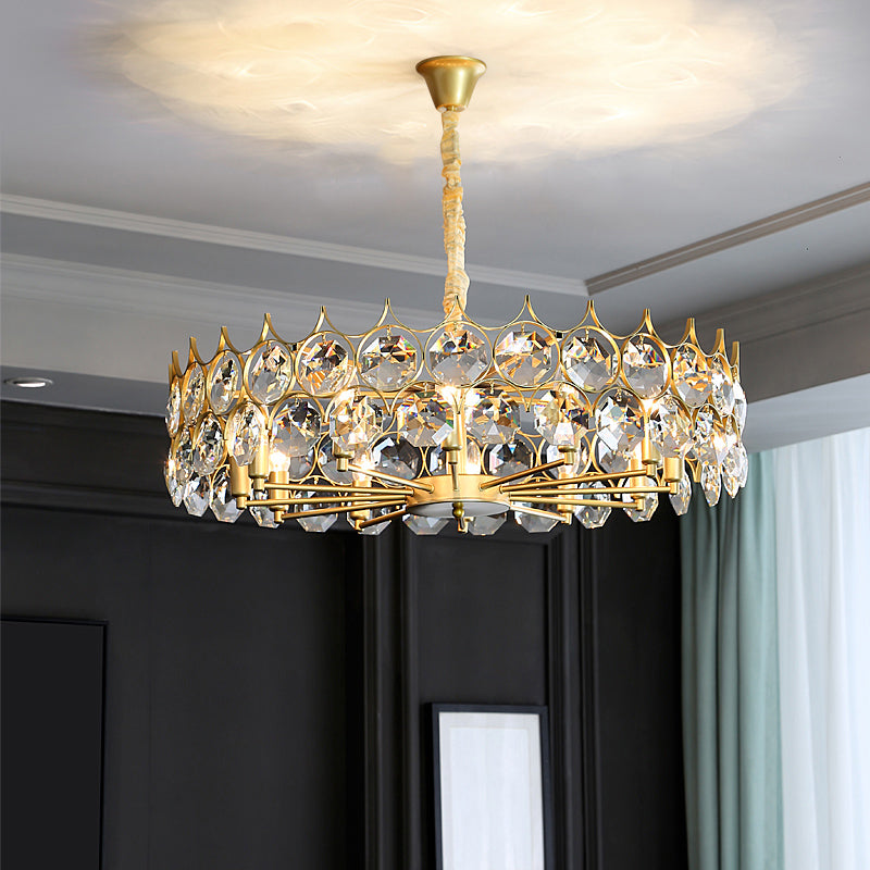 Teardrop-Like Dining Room Chandelier Crystal Postmodern Style Hanging Ceiling Light Clearhalo 'Ceiling Lights' 'Chandeliers' 'Modern Chandeliers' 'Modern' Lighting' 2335934