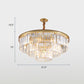 3-Ring Crystal Hanging Lamp Simplicity Gold Finish Chandelier Light for Dining Room Gold 31.5" Clearhalo 'Ceiling Lights' 'Chandeliers' 'Modern Chandeliers' 'Modern' Lighting' 2336046