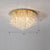 Round Beveled K9 Crystal Ceiling Lamp Modernism Flush Mounted Light for Living Room Gold 12" Clearhalo 'Ceiling Lights' 'Close To Ceiling Lights' 'Close to ceiling' 'Flush mount' Lighting' 2336140