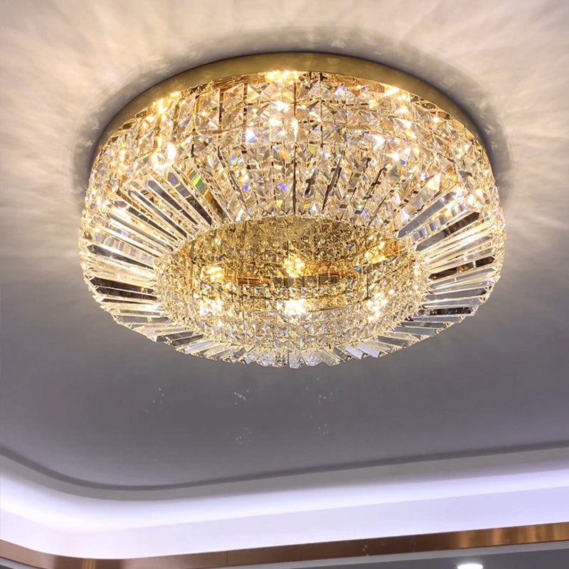 Crystal Loop Shaped Ceiling Light Fixture Simple Style Flush Mount Lighting for Bedroom Clearhalo 'Ceiling Lights' 'Close To Ceiling Lights' 'Close to ceiling' 'Flush mount' Lighting' 2336141