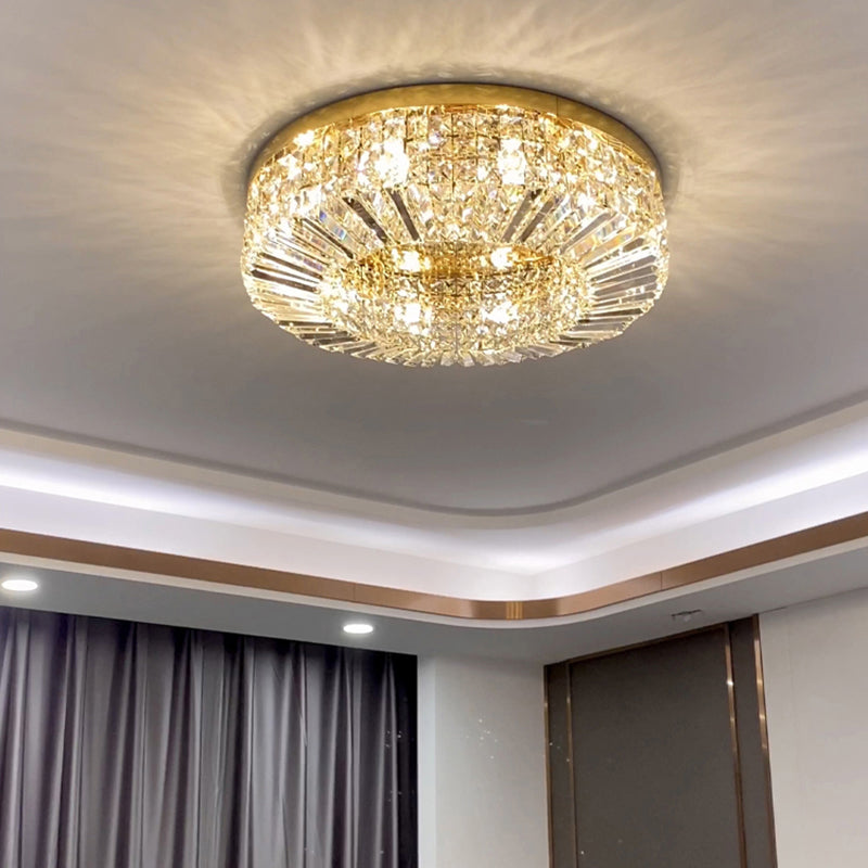 Crystal Loop Shaped Ceiling Light Fixture Simple Style Flush Mount Lighting for Bedroom Clearhalo 'Ceiling Lights' 'Close To Ceiling Lights' 'Close to ceiling' 'Flush mount' Lighting' 2336144