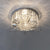 Crystal Loop Shaped Ceiling Light Fixture Simple Style Flush Mount Lighting for Bedroom Silver 18" Clearhalo 'Ceiling Lights' 'Close To Ceiling Lights' 'Close to ceiling' 'Flush mount' Lighting' 2336148
