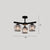 Cylindrical Semi Flush Chandelier Contemporary Crystal Prism Ceiling Light for Living Room 3 Black Clearhalo 'Ceiling Lights' 'Close To Ceiling Lights' 'Close to ceiling' 'Semi-flushmount' Lighting' 2336319