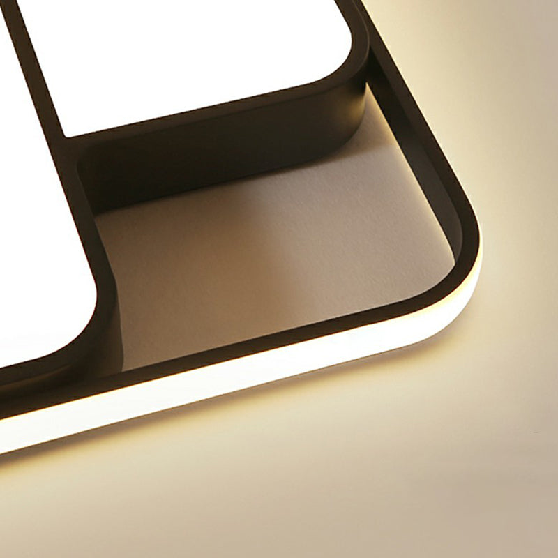 Overlapping Ceiling Flush Light Nordic Acrylic Bedroom LED Flush-Mount Light Fixture Clearhalo 'Ceiling Lights' 'Close To Ceiling Lights' 'Close to ceiling' 'Flush mount' Lighting' 2336344