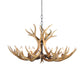 Traditional Candelabra Hanging Pendant 3/5/6 Lights Resin Ceiling Chandelier in Khaki for Living Room Clearhalo 'Ceiling Lights' 'Chandeliers' Lighting' options 233650
