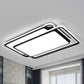 Acrylic Geometric Shaped Ceiling Flush Light Nordic Black Flush Mount Led Light for Bedroom Black 43" Clearhalo 'Ceiling Lights' 'Close To Ceiling Lights' 'Close to ceiling' 'Flush mount' Lighting' 2336514