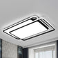 Acrylic Geometric Shaped Ceiling Flush Light Nordic Black Flush Mount Led Light for Bedroom Black 35.5" Clearhalo 'Ceiling Lights' 'Close To Ceiling Lights' 'Close to ceiling' 'Flush mount' Lighting' 2336515