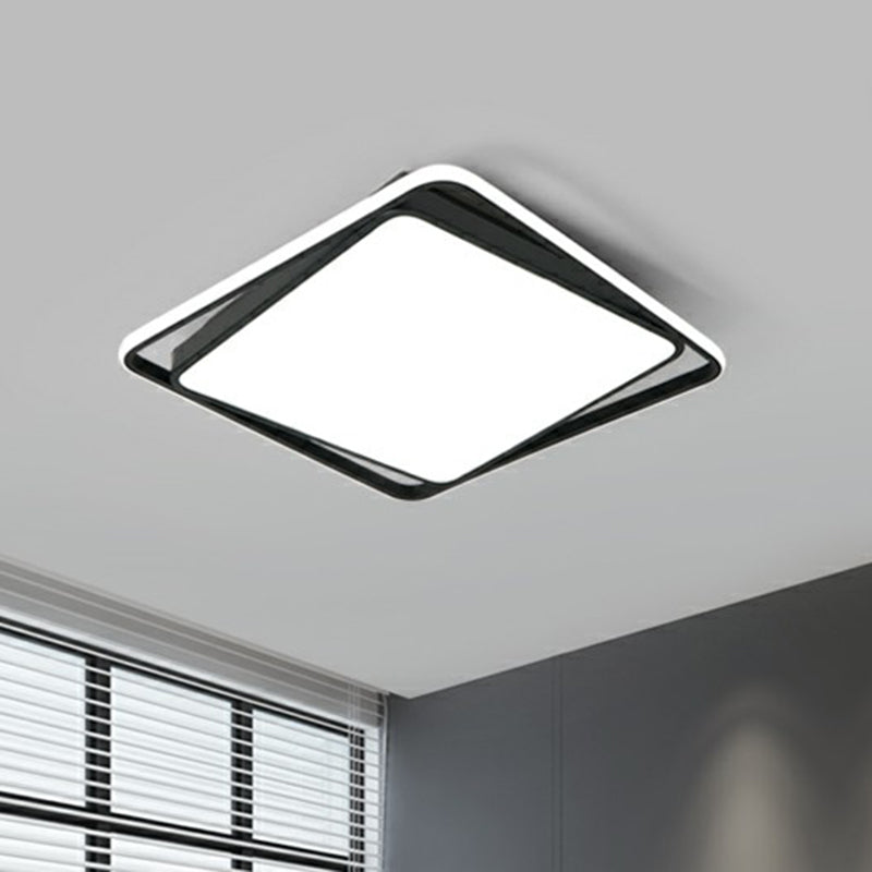 Acrylic Geometric Shaped Ceiling Flush Light Nordic Black Flush Mount Led Light for Bedroom Clearhalo 'Ceiling Lights' 'Close To Ceiling Lights' 'Close to ceiling' 'Flush mount' Lighting' 2336518