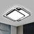 Acrylic Geometric Shaped Ceiling Flush Light Nordic Black Flush Mount Led Light for Bedroom Black 16.5" Clearhalo 'Ceiling Lights' 'Close To Ceiling Lights' 'Close to ceiling' 'Flush mount' Lighting' 2336521