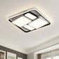 Rectangle Flush-Mount Light Fixture Modern Acrylic Black Ceiling Mount Light for Living Room Clearhalo 'Ceiling Lights' 'Close To Ceiling Lights' 'Close to ceiling' 'Flush mount' Lighting' 2336529