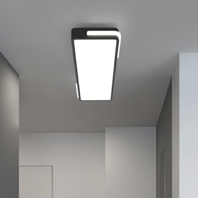 Rectangular Corridor Flush Mount Lighting Acrylic Minimalistic LED Flush Light in Black Clearhalo 'Ceiling Lights' 'Close To Ceiling Lights' 'Close to ceiling' 'Flush mount' Lighting' 2336538