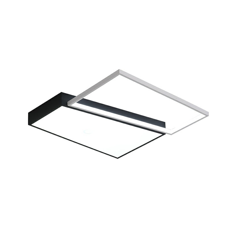 Bedroom Led Ceiling Fixture Modern Flush Mount Light with Trapezoid Acrylic Shade Clearhalo 'Ceiling Lights' 'Close To Ceiling Lights' 'Close to ceiling' 'Flush mount' Lighting' 2336547