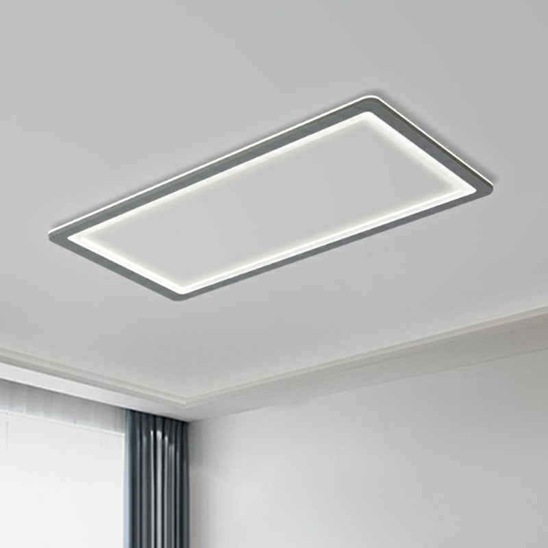 Nordic LED Ceiling Light Dark Grey Ultrathin Panel Flush Mount with Acrylic Shade Clearhalo 'Ceiling Lights' 'Close To Ceiling Lights' 'Close to ceiling' 'Flush mount' Lighting' 2336561