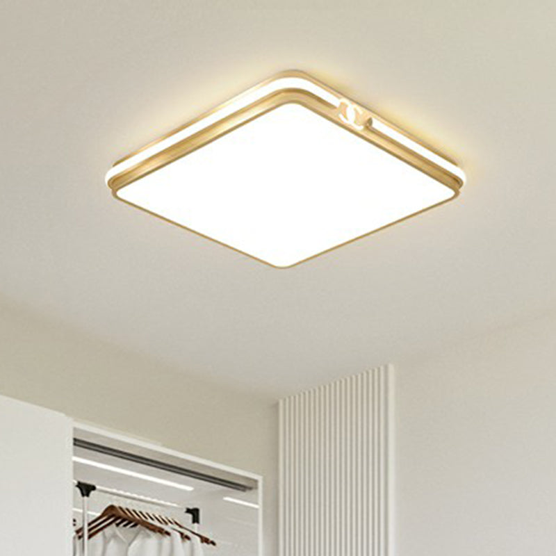 Rectangle Acrylic LED Flush Mount Lamp Contemporary Gold Finish Ceiling Flush Light Clearhalo 'Ceiling Lights' 'Close To Ceiling Lights' 'Close to ceiling' 'Flush mount' Lighting' 2336721