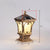 Frosted Glass LED Solar Outdoor Lamp Vintage Flared Garden Post Lighting Fixture Bronze 8" Solar Clearhalo 'Lamps' 'Table Lamps' Lighting' 2336904