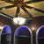 Glass Deer Antler Chandelier Lamp Farmhouse 3-Head Indoor Pendant Ceiling Light in Brown Brown Clearhalo 'Ceiling Lights' 'Chandeliers' 'Glass shade' 'Glass' 'Island Lights' Lighting' 233960