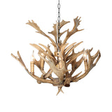 Candle Dining Room Hanging Lamp Traditional Resin 5 Bulbs Light Brown Chandelier Pendant Light Clearhalo 'Ceiling Lights' 'Chandeliers' Lighting' options 234008