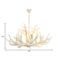 Traditional Candelabra Hanging Pendant 8 Lights Resin Ceiling Chandelier in White for Living Room Clearhalo 'Ceiling Lights' 'Chandeliers' Lighting' options 234037
