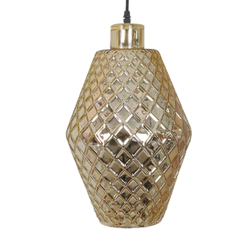 Jar Suspension Pendant Colonial Copper/Gold Glass 1 Bulb Living Room Hanging Light Fixture Clearhalo 'Ceiling Lights' 'Glass shade' 'Glass' 'Island Lights' 'Pendant Lights' 'Pendants' Lighting' 234258