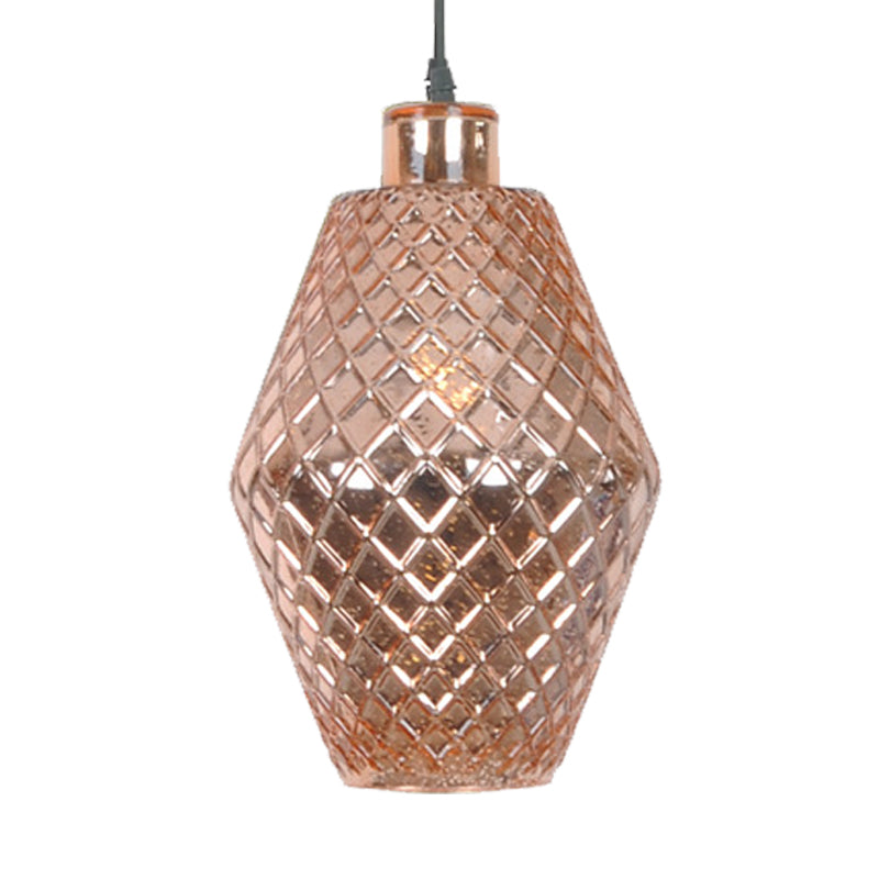 Jar Suspension Pendant Colonial Copper/Gold Glass 1 Bulb Living Room Hanging Light Fixture Clearhalo 'Ceiling Lights' 'Glass shade' 'Glass' 'Island Lights' 'Pendant Lights' 'Pendants' Lighting' 234262