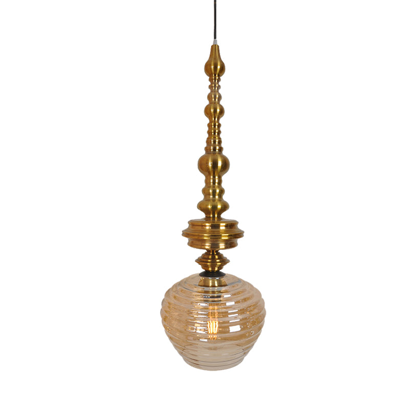 Modernism Cup Hanging Light Silver/Amber Glass 1 Head Living Room Ceiling Suspension Lamp Clearhalo 'Ceiling Lights' 'Glass shade' 'Glass' 'Pendant Lights' 'Pendants' Lighting' 234325