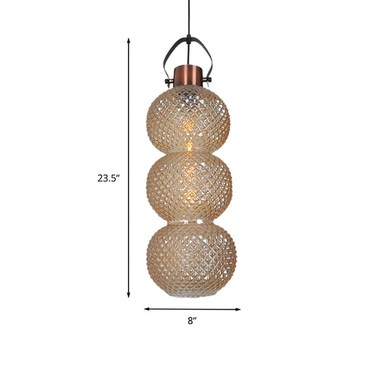 Bubble Hanging Light Modernism White/Chrome/Amber Glass 1 Head Ceiling Suspension Lamp for Hallway Clearhalo 'Ceiling Lights' 'Glass shade' 'Glass' 'Pendant Lights' 'Pendants' Lighting' 234361