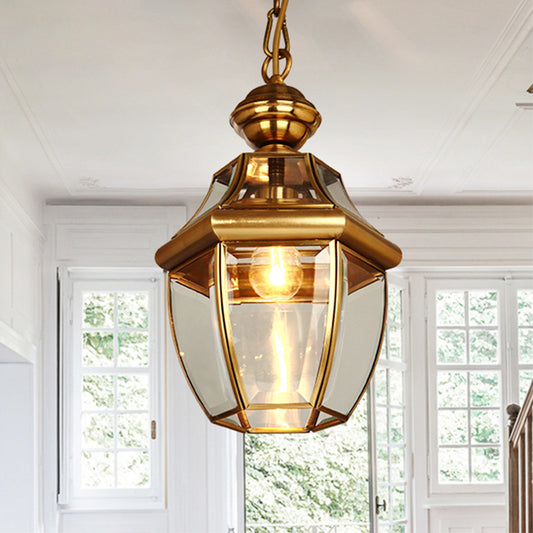 6"/7.5" Wide Jar Suspension Pendant Colonial Clear Glass 1 Bulb Hanging Light for Dining Room Clear 6" Clearhalo 'Ceiling Lights' 'Glass shade' 'Glass' 'Pendant Lights' 'Pendants' Lighting' 234368