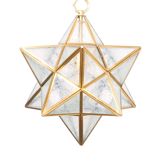Star Pendant Lighting Modernism White/Opal Frosted Glass 1 Head Hanging Lamp Kit for Living Room Clearhalo 'Ceiling Lights' 'Glass shade' 'Glass' 'Pendant Lights' 'Pendants' Lighting' 234412