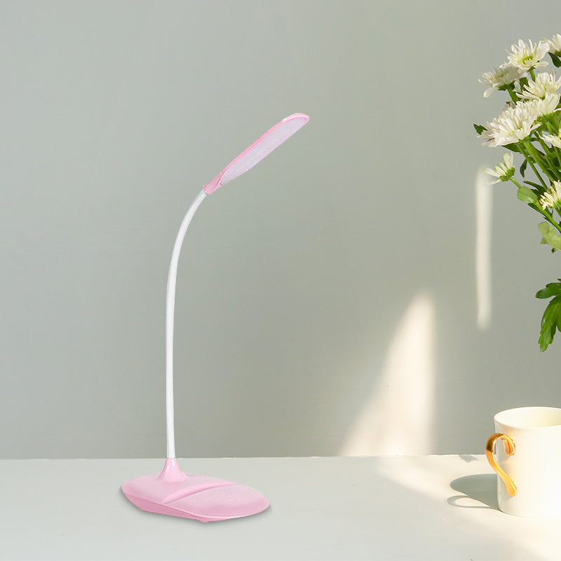 Blue/Pink/White LED Desk Lamp Contemporary Style Plastic Table Lamp for Bedside Study Clearhalo 'Desk Lamps' 'Lamps' Lighting' 234661
