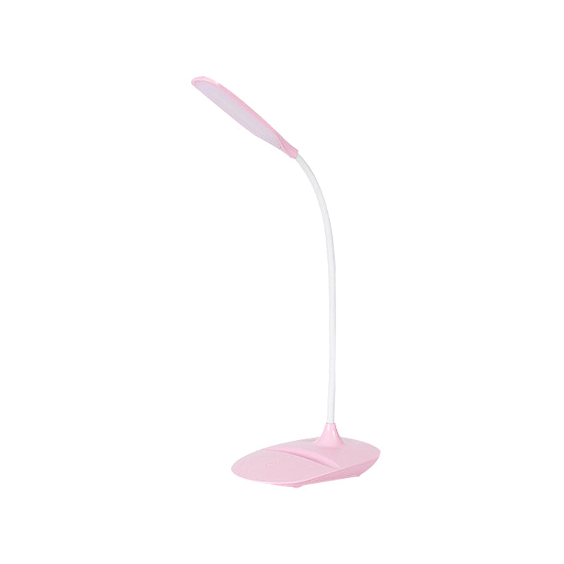 Blue/Pink/White LED Desk Lamp Contemporary Style Plastic Table Lamp for Bedside Study Clearhalo 'Desk Lamps' 'Lamps' Lighting' 234662