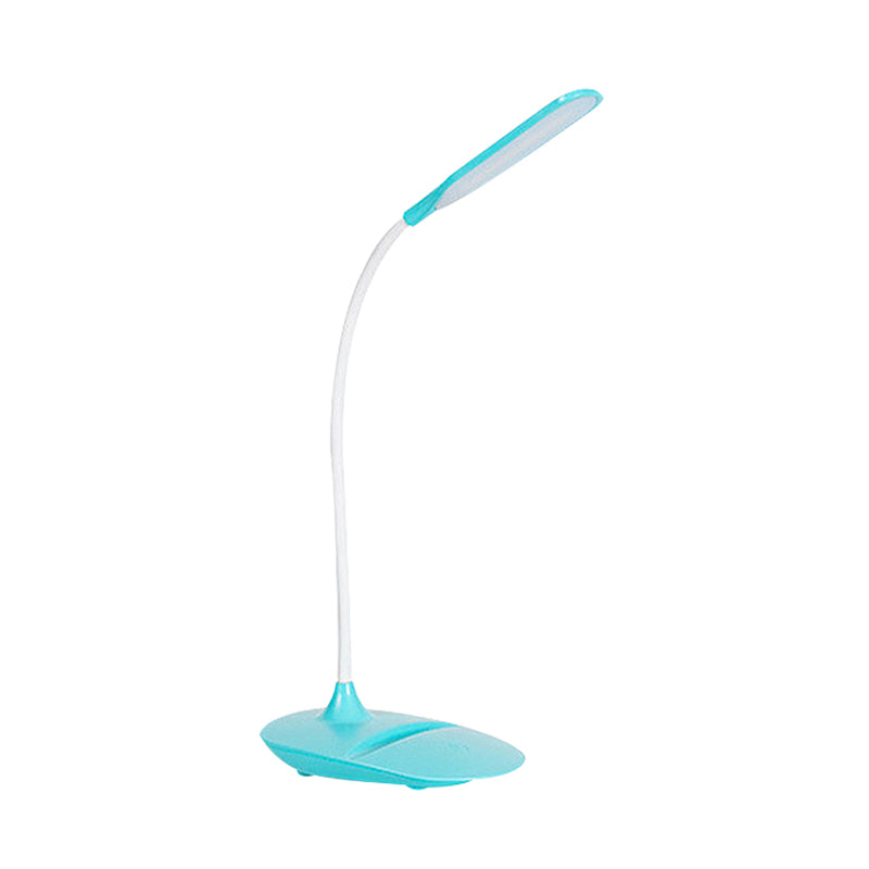 Blue/Pink/White LED Desk Lamp Contemporary Style Plastic Table Lamp for Bedside Study Clearhalo 'Desk Lamps' 'Lamps' Lighting' 234670