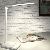 Modern Simple Rectangular Desk Lamp for Reading Plastic LED 5W Bedside Lighting in White, USB/Plug In White Clearhalo 'Desk Lamps' 'Lamps' Lighting' 234680