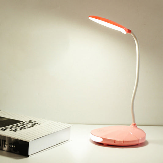 Pink/White LED Folding Desk Lamp Modern Style USB Charging Standing Table Light for Reading Pink Clearhalo 'Desk Lamps' 'Lamps' Lighting' 234751